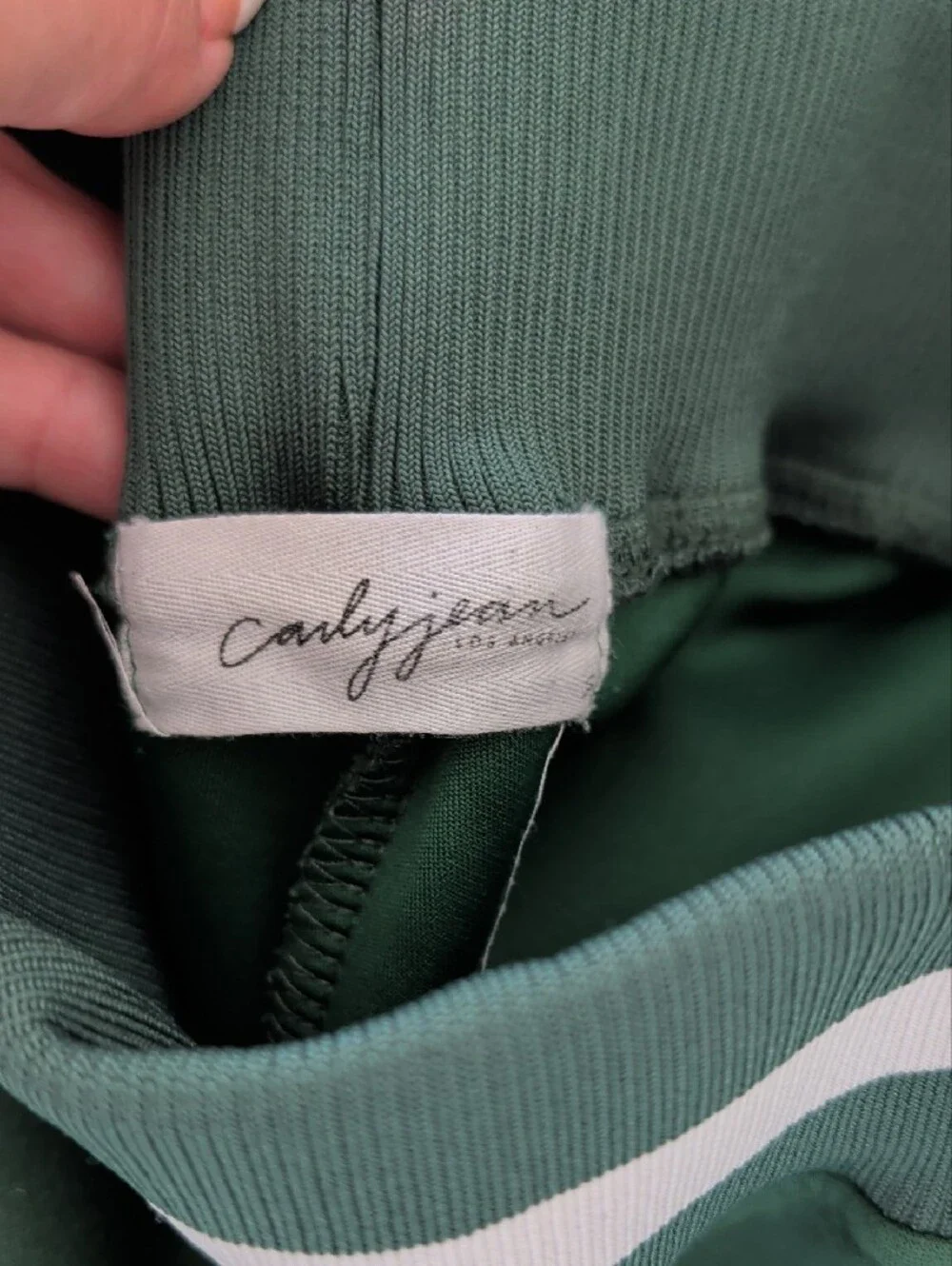 Carly Jean Los Angeles Pickleball Track Jacket and Pants Set with Cream Trim